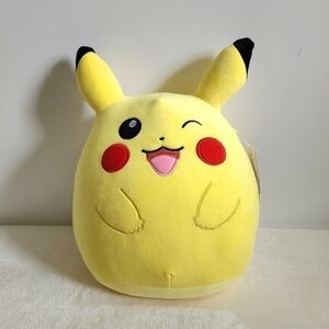 Squishmallow Pokeman Winking Yellow Pikachu 12" Plush Stuffie Kelly Toys NWT